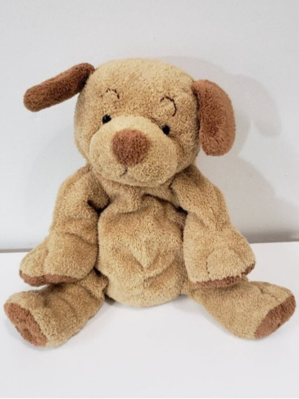 Ty Pluffies PUPPERS Brown Dog Plush - 100% TyLux - 2003